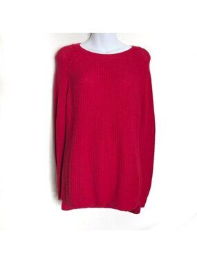 Old Navy Red Knit Pullover Tunic Sweater Lightweight Women's Size Small